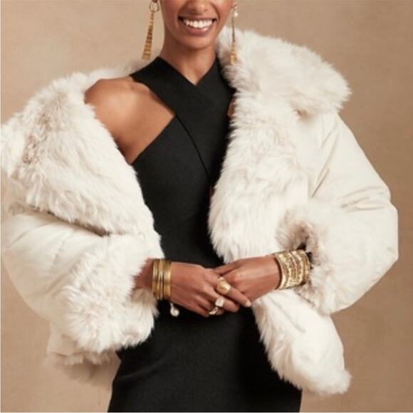 Banana Republic Reversible Down Faux Fur Jacket - Picture 6 of 9
